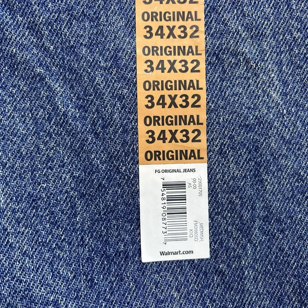 Faded Glory F.G. Original Jean Men's Blue Medium Wash Straight Fit Jeans